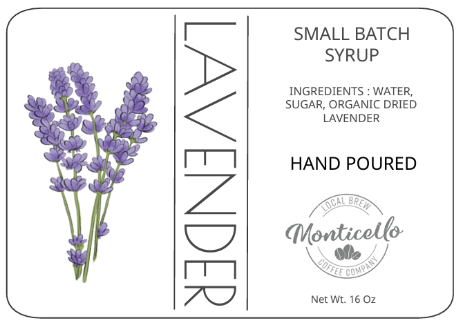 Handmade Lavender Syrup - 16 oz.